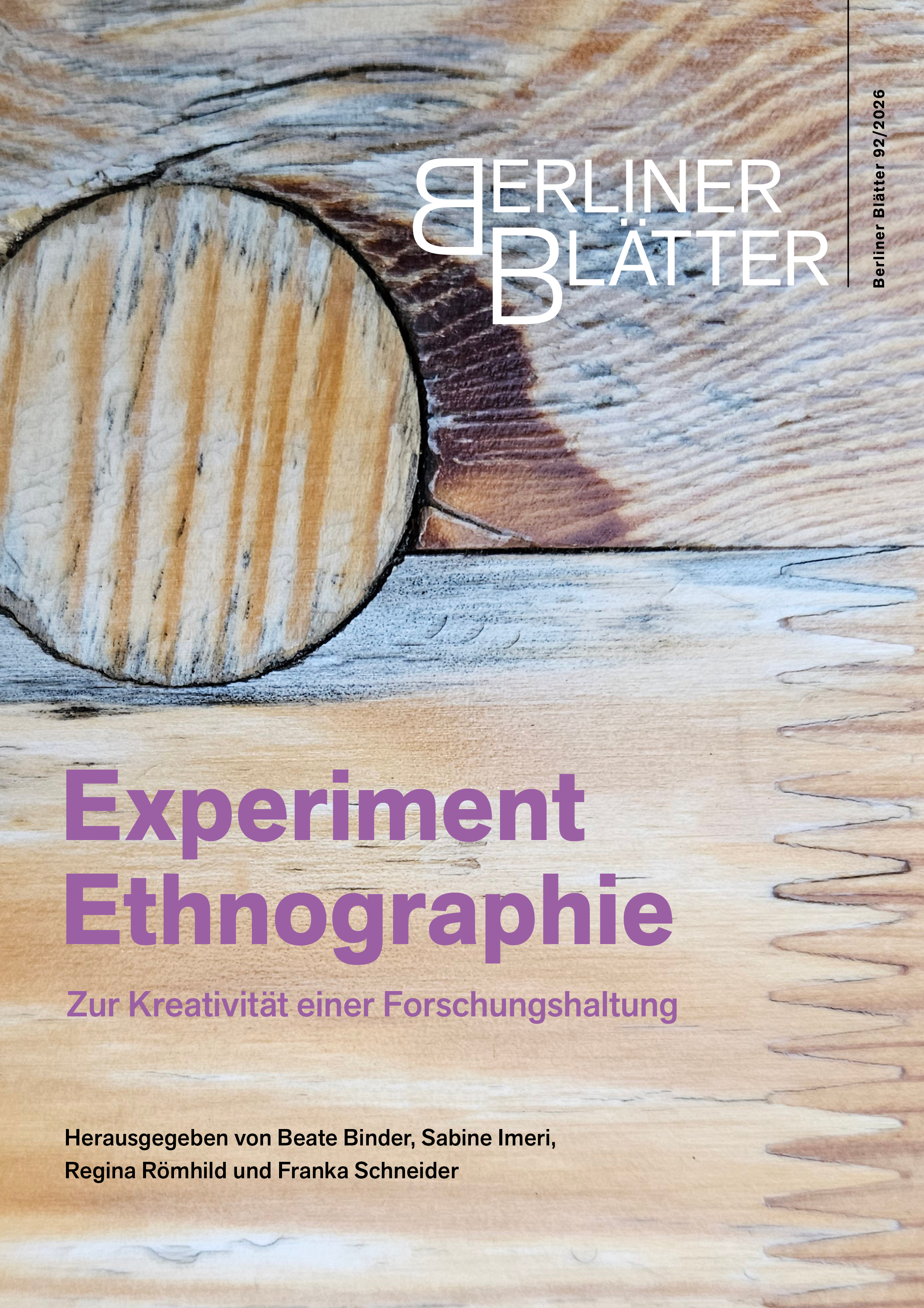 Titelbild Ausgabe 92 Experiment Ethnographie